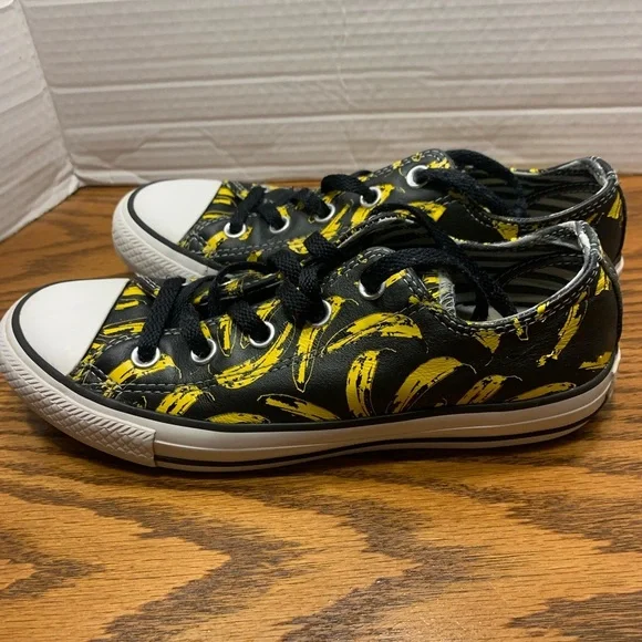 Converse X Andy Warhol Leather Banana Low Rare Women’s Size 6 Men’s Size4 - Picture 7 of 10